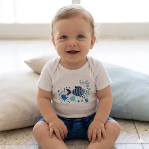 חליפה בגד גוף+ מכנס קצר לבנים